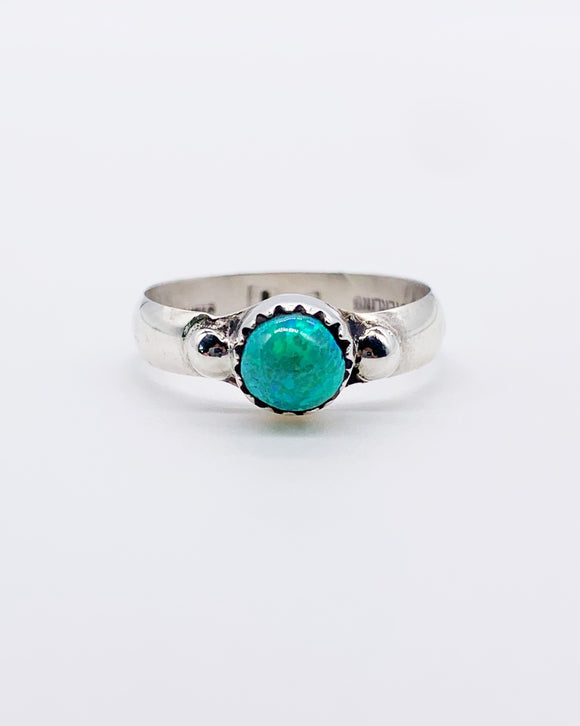 ZUNI GREEN OPAL RING ⋄ Size 8.75
