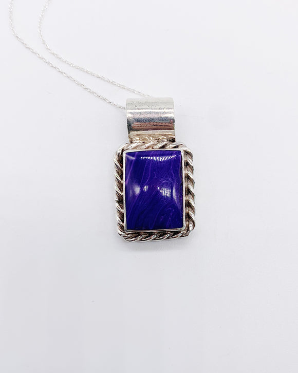 CHAROITE BLOCK NECKLACE