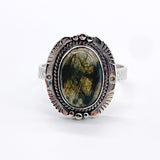 OVAL LABRADORITE RING ⋄ Size 10.75