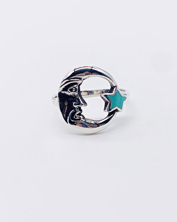 TURQUOISE LUNA RING ⋄ Size 5, 6, 7, 8, 9