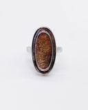 ETCHED GOLD PANEL RING ⋄ Size 9