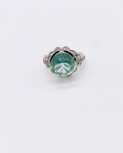 MINT GREEN CZ RING