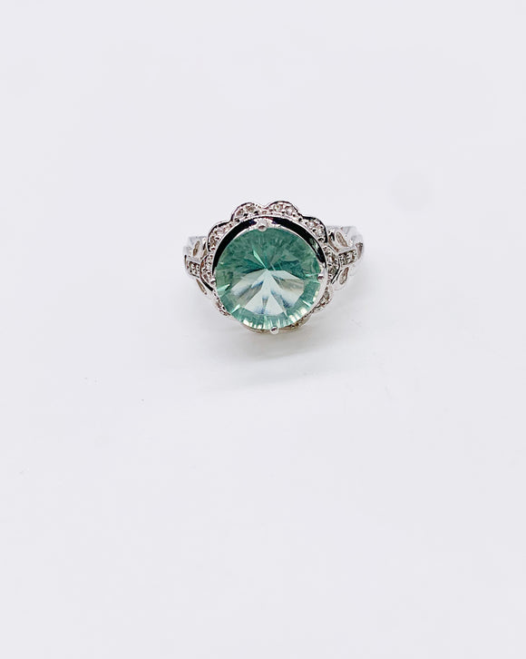 MINT GREEN CZ RING