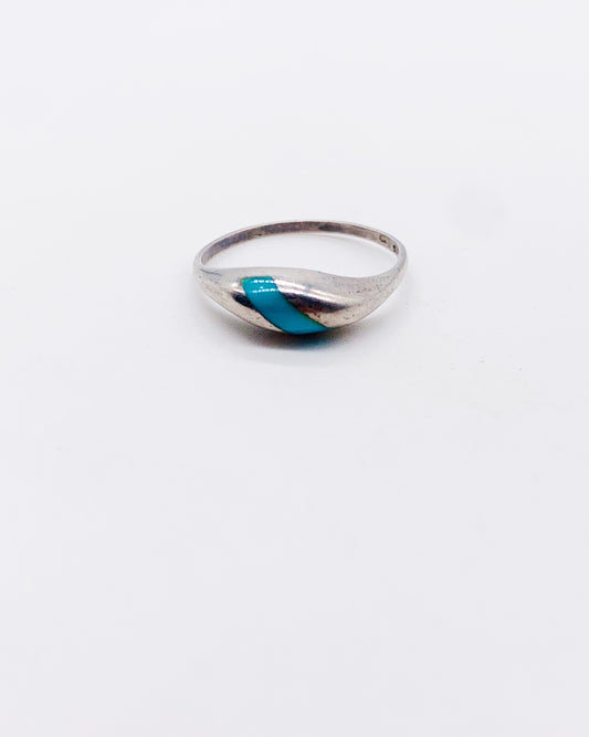 TURQUOISE INLAY CHANNEL RING
