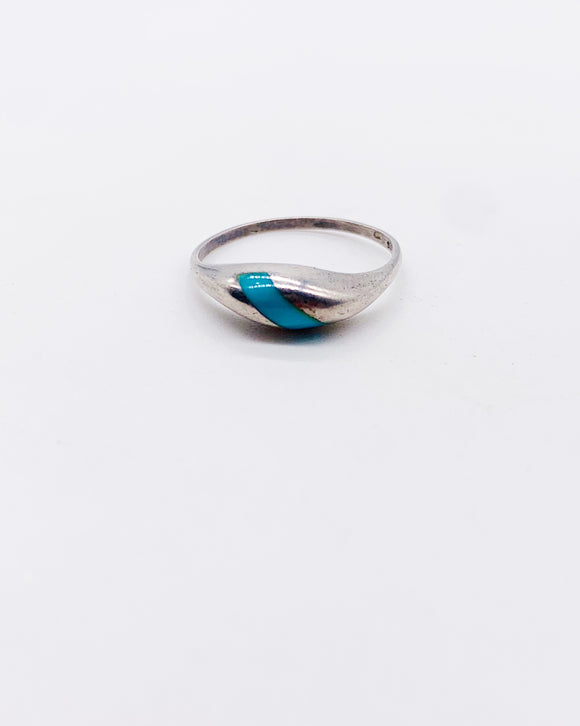 TURQUOISE INLAY CHANNEL RING