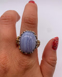 BLUE LACE AGATE RING ⋄ Size 9