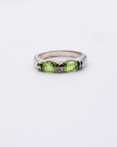 DUO PERIDOT BAND • Sz 7