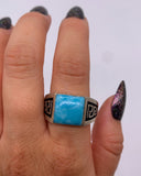 LARIMAR MAZE RING ⋄ Size 13.25
