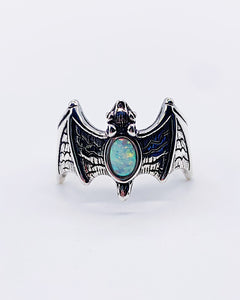 WHITE OPAL BAT RING ⋄ Size 9