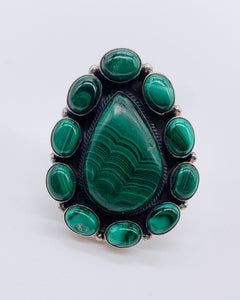 MALACHITE STATEMENT RING ⋄ Size 10.25