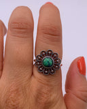 TURQUOISE FLOWER RING • Sz 6.25