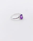 AMETHYST CLAW RING