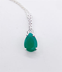 EMERALD TEARDROP NECKLACE