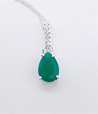 EMERALD TEARDROP NECKLACE