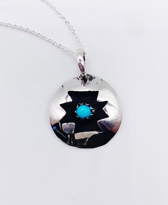 NAVAJO TURQUOISE SHADOWBOX NECKLACE