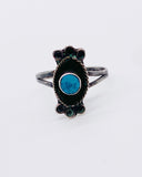 TURQUOISE SHADOWBOX RING ⋄ Size 4.25