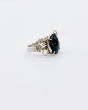 BLACK TIGER EYE LOOP RING