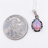 PINK DECO ART GLASS NECKLACE