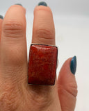 BAMBOO CORAL RING ⋄ Size 8