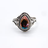 PINK DAHLIA TURQUOISE DROP RING ⋄ Size 10