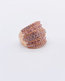 ROSE GOLD CZ LAYER RING