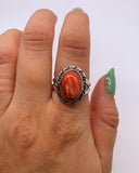 NAVAJO RED SPINY OYSTER RING