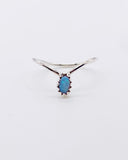 NAVAJO BLUE OPAL V RING ⋄ Size 6