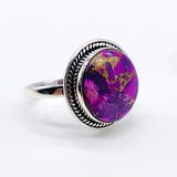 PURPLE COPPER TURQUOISE RING ⋄ Size 9.75