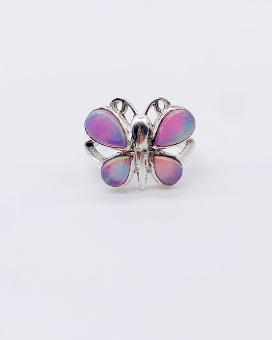 AURORA OPAL BUTTERFLY RING • Sz 6.25