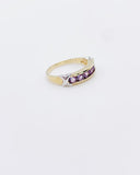 AMETHYST ROW GOLD BAND