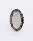 MOONSTONE STATEMENT RING ⋄ Size 7
