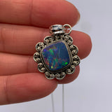 AUSTRALIAN OPAL STERLING SILVER NECKLACE ⋄ 18 INCH