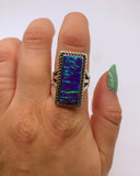 PURPLE OPAL BLOCK RING