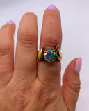 AURA QUARTZ GOLD RING