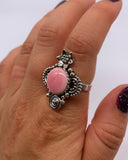 PINK CONCH SHELL RING • Sz 7