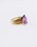 PURPLE TOURMALINE GOLD RING