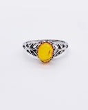 HONEY AMBER LOOP RING ⋄ Size 8