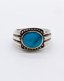 TURQUOISE SIGNET RING ⋄ Size 11