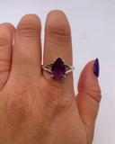 AMETHYST PEAR RING • Sz 8.75