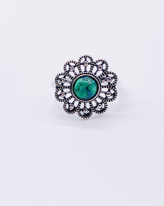 TURQUOISE FLOWER RING