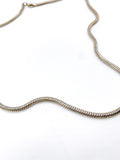 SNAKE CHAIN STERLING SILVER NECKLACE ⋄ 18 INCH