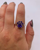 PURPLE CZ PAW RING