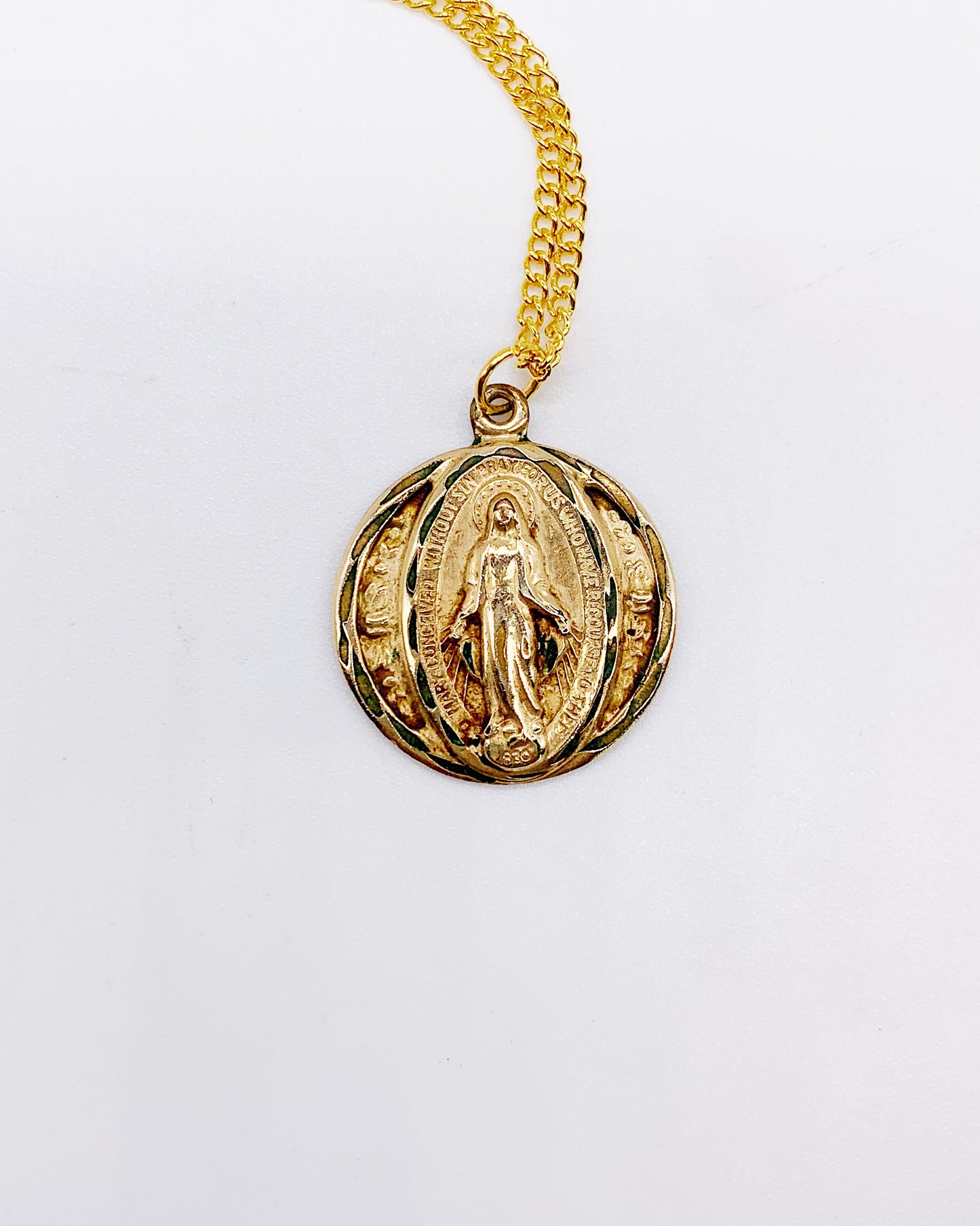 MIRACULOUS MARY GOLD NECKLACE