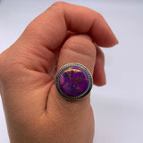 PURPLE COPPER TURQUOISE RING ⋄ Size 9.75