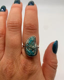 NAVAJO TURQUOISE LEAF RING ⋄ Size 6