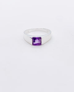 AMETHYST CHANNEL RING