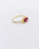 RHODOLITE SUN GOLD RING