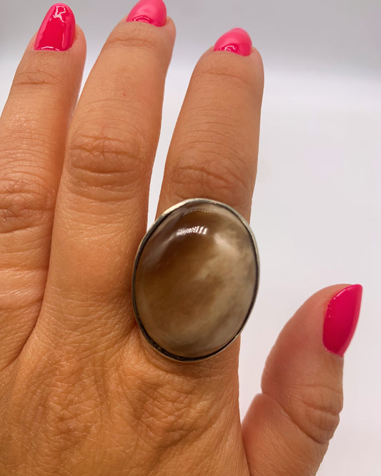 BROWN AGATE RING