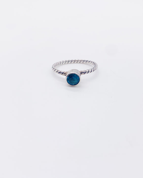 SKY BLUE CZ RING