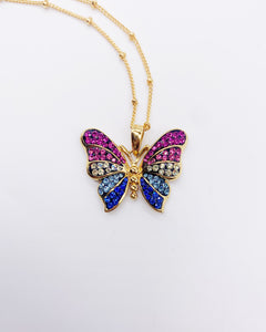 GOLD BUTTERFLY NECKLACE